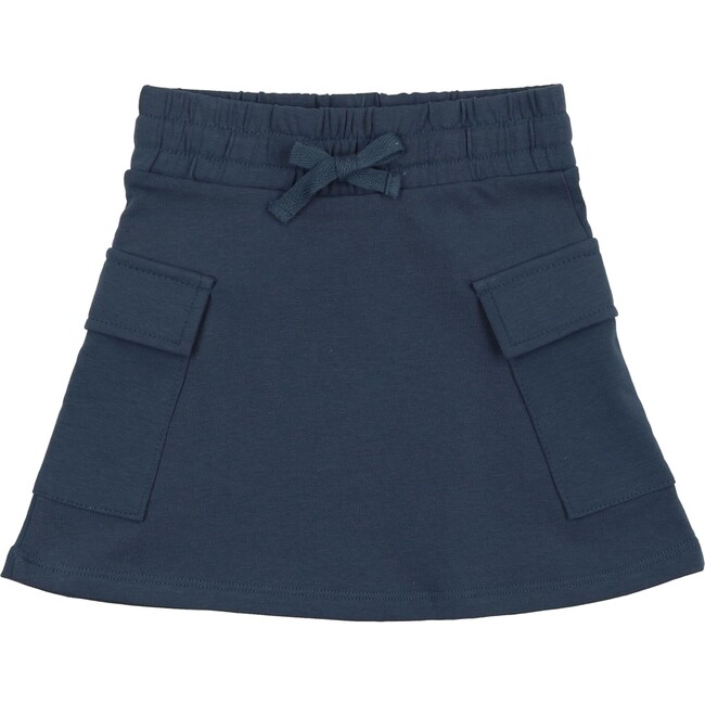 Rugby Stripe Pocket A-Line Short Skirt, Blue
