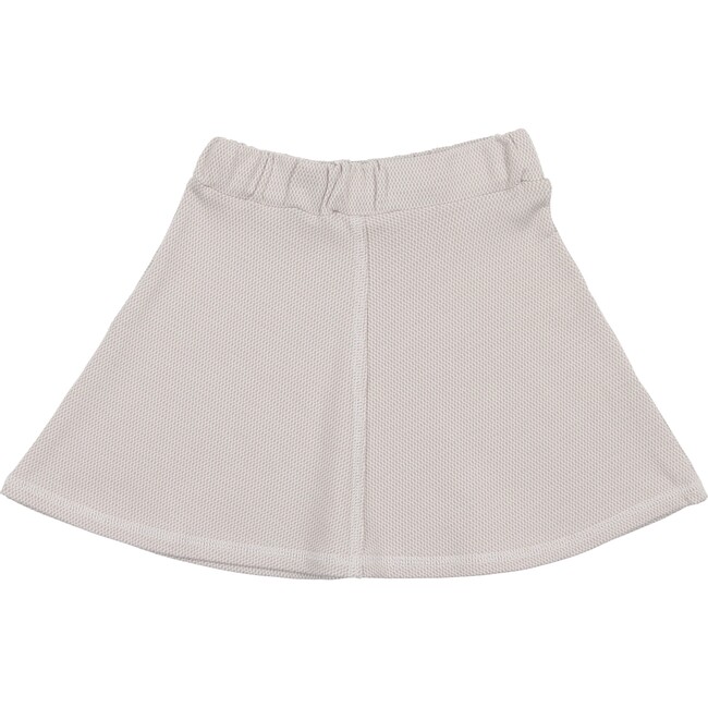 Micro-Grid Patterned Short Skirt, Grey