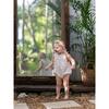 Girls Clip Dot Floral Romper, White - Onesies - 2