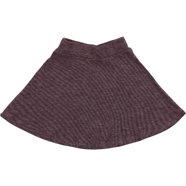 Cashmere A-Line Short Skirt, Burgundy
