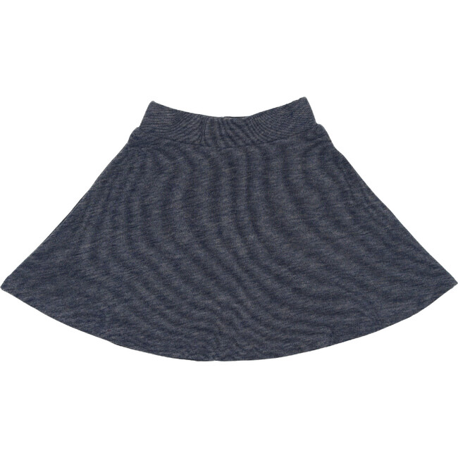 Cashmere A-Line Short Skirt, Blue