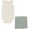 Boys Onesie & Short Set, Anchor & Mint - Mixed Apparel Set - 1 - thumbnail