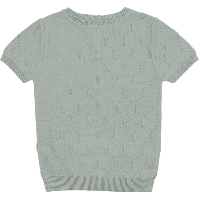 Boys Honeycomb Knit Shirt, Sage