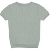 Boys Honeycomb Knit Shirt, Sage - Shirts - 1 - thumbnail