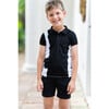 Colorblock Pocket Short Sleeves Tee, Black & White - Shirts - 2