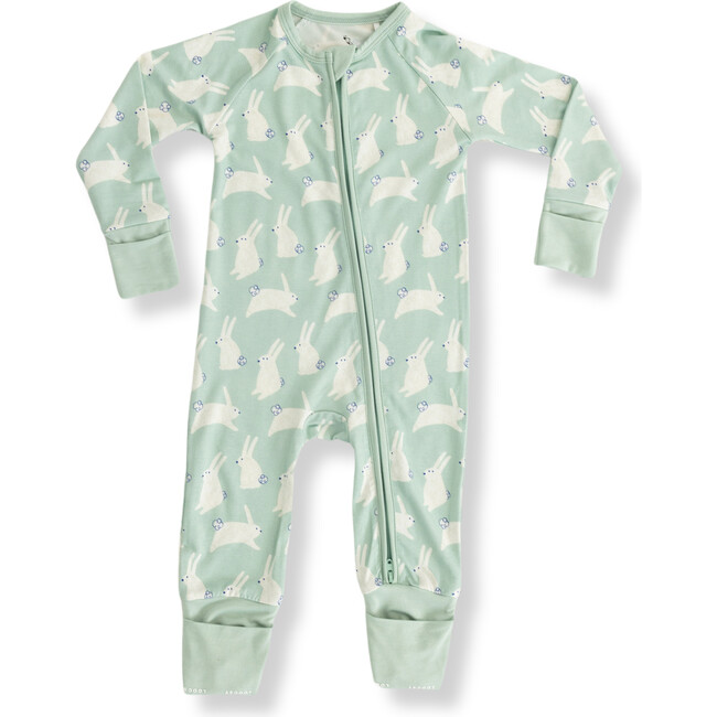 Bunny Super Soft Footie Pajama, Mint