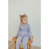 Periwinkle Rib Knit 2-Piece Long Sleeve Pajama Set - Pajamas - 2