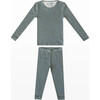 Moss Rib Knit 2-Piece Long Sleeve Pajama Set - Pajamas - 1 - thumbnail