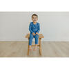 Indigo Rib Knit 2-Piece Long Sleeve Pajama Set - Pajamas - 2