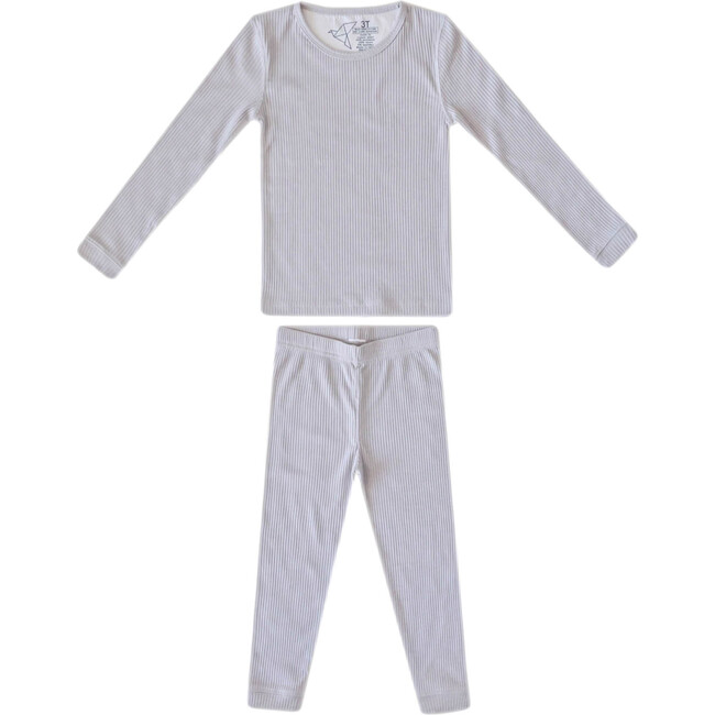 Ash Rib Knit 2-Piece Long Sleeve Pajama Set