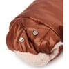 Water-Repellent Adjustable Snap Sherpa Lined Baby Stroller Gloves, Clay - Stroller Accessories - 4