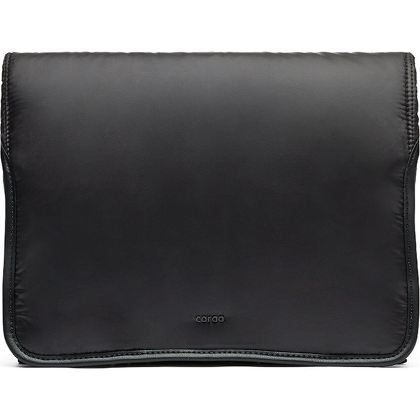 Padded Surface Snap Magnetic Closure Baby Changing Mat, Black - Changing Pads - 1
