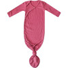 Berry Rib Knit Newborn Knotted Gown - Nightgowns - 1 - thumbnail