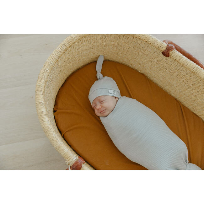 Ash Rib Knit Top Knot Hat - Hats - 2