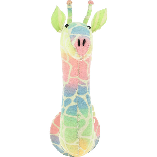 Medium Ombre Print Giraffe Head Felt Wall Decoration, Multicolors