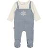 Sailor Overall Footie, Denim Blue - Footie Pajamas - 1 - thumbnail