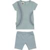 Arc Patch 2-Piece Top & Short Set, Blue & Blue - Mixed Apparel Set - 1 - thumbnail