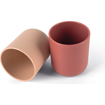 Tiny BIO Sustainable Bioplastic Drinking Cups Sand & Red