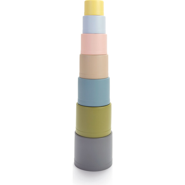 Tiny BIO Sustainable Bioplastic Stacking Play Cups - Bath Toys - 6