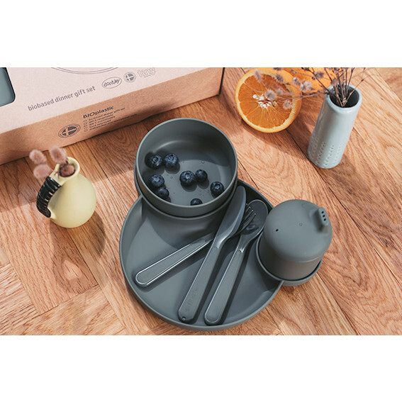 Tiny BIO Sustainable Bioplastic Dinnerware Set - Olive - Tableware - 2