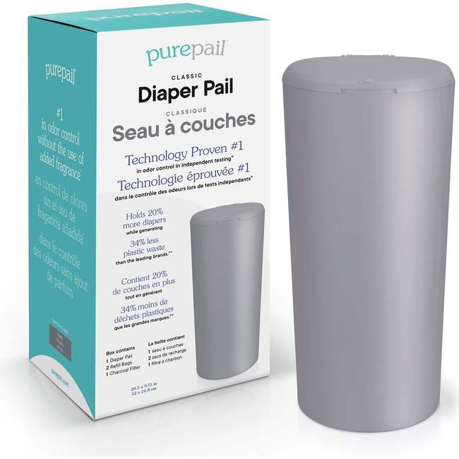 Classic Diaper Pail, Slate