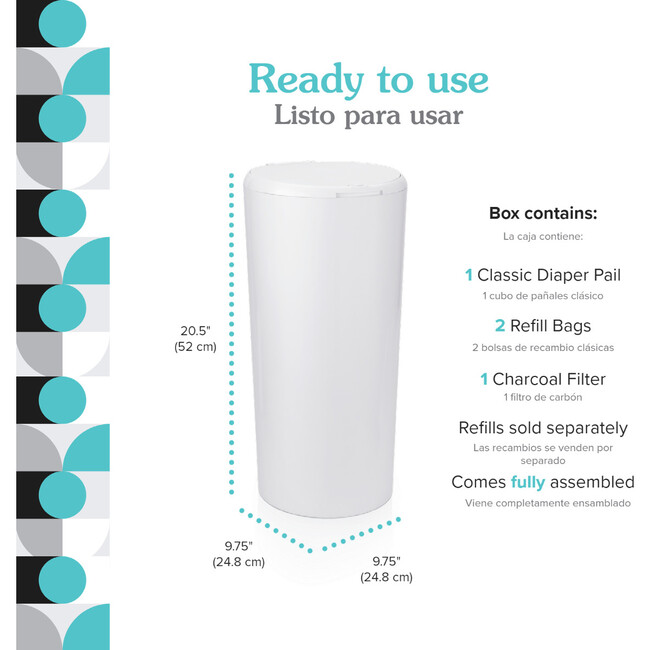 Classic Diaper Pail, Slate - Potty Training - 3