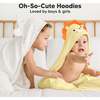 Cuddle Organic Baby Hooded Towel 35X35, Lion - Bath Accessories - 7