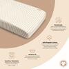 Organic Cotton Stripe Change Pad Cover, White - Changing Pads - 6