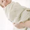 Organic Cotton Bunny Single Swaddle, White - Swaddles - 4