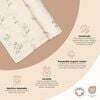 Organic Cotton Bunny Single Swaddle, White - Swaddles - 7