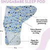 Snugababe Print Swaddle Sleep Pod, Space Bears - Swaddles - 3