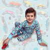 Print Long Sleeve Pajamas, Cars - Pajamas - 2