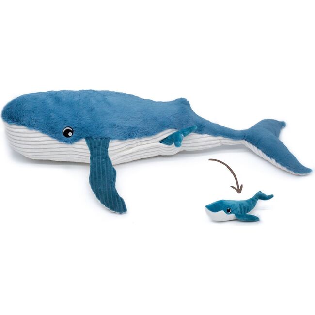 WHALE - MOM & BABY - BLUE - Plush - 2