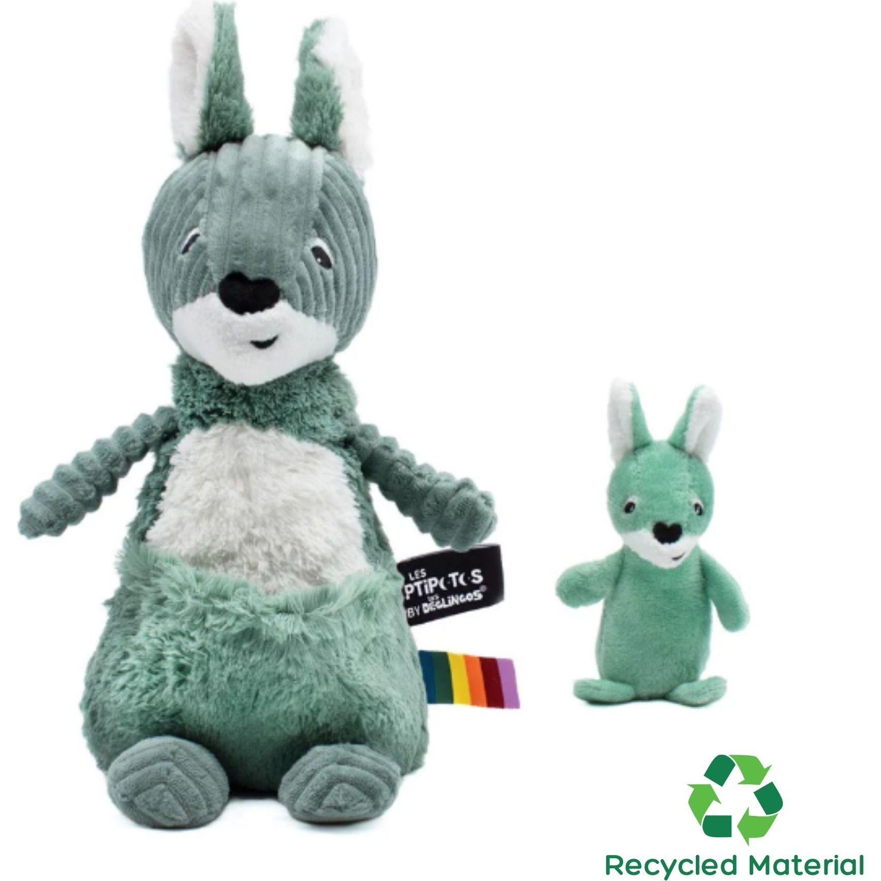 KANGAROO - MOM & BABY - GREEN - Plush - 1