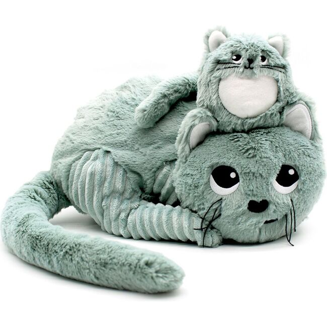 CAT - MOM & BABY - MINT 
hidden in her belly - Plush - 3