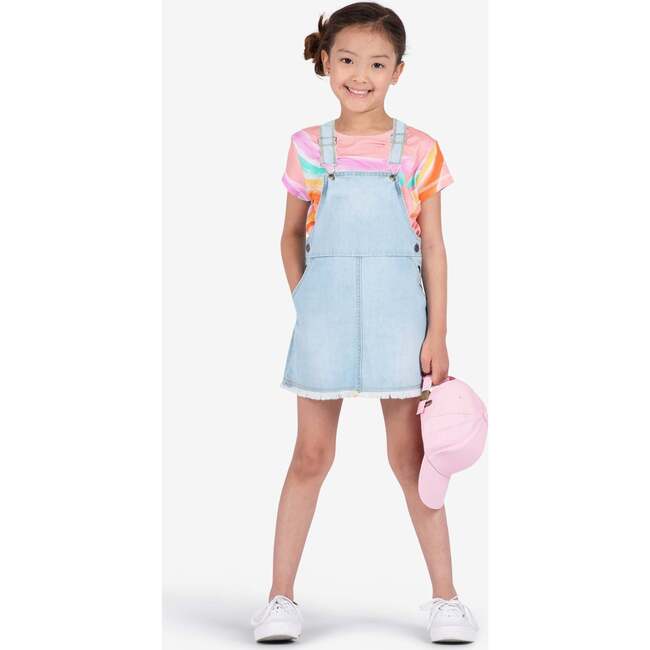 Josie Denim Overall Dress, Light Blue - Dresses - 2