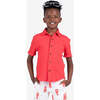 Beach Rolled Short Sleeve Shirt, Coral - Shirts - 2