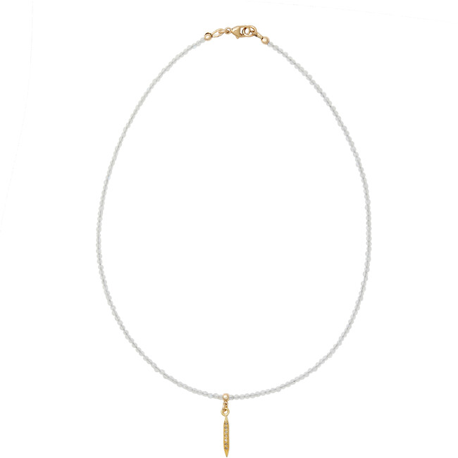 Women's Shay Gold-Plated Pave Diamonds Sterling Pendant Necklace, Moonstone
