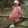 Pat-A-Cake Mini Check Linen Dress, Strawberry & Oat - Dresses - 5