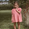 Draughts Mini Check Linen Dress, Strawberry & Oat - Dresses - 5