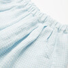 Chess Mini Check Linen Trousers, Baby Blue & Milk - Pants - 3