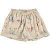 Air Flora Print Wide Leg Shorts, Beige - Shorts - 1 - thumbnail