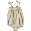 Double Gauze Smocked Shoulder Romper, Nude - Rompers - 1 - thumbnail