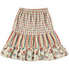 Patch All-Over Print Midi Skirt, Multicolors - Skirts - 1 - thumbnail