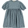 Coco All-Over Print Round Neck Balloon Sleeve Dress, Citadel - Dresses - 1 - thumbnail