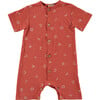 Coco All-Over Print Short Sleeve Body, Burnt Sienna - Rompers - 1 - thumbnail