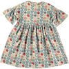 Tiles Floral & Geometric Print Ruffle Sleeve Dress, Grey & Multicolors - Dresses - 1 - thumbnail