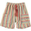 All-Over Blocks Patch Pockets Drawstring Shorts, Multicolors - Shorts - 1 - thumbnail