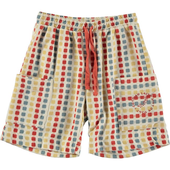 All-Over Blocks Patch Pockets Drawstring Shorts, Multicolors - Shorts - 2