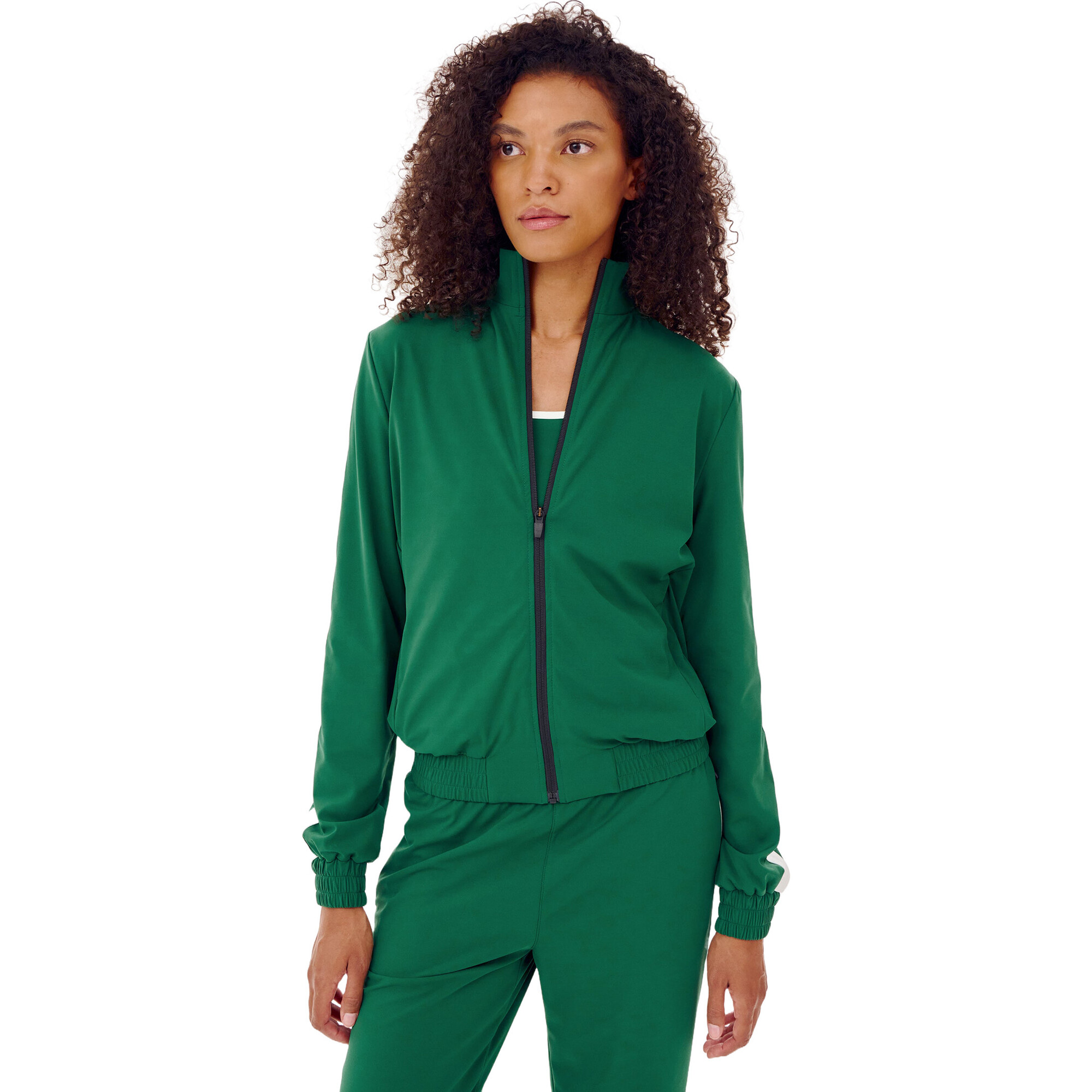 Women's Max Rigor Track Jacket, Arugula/White - Jackets - 1